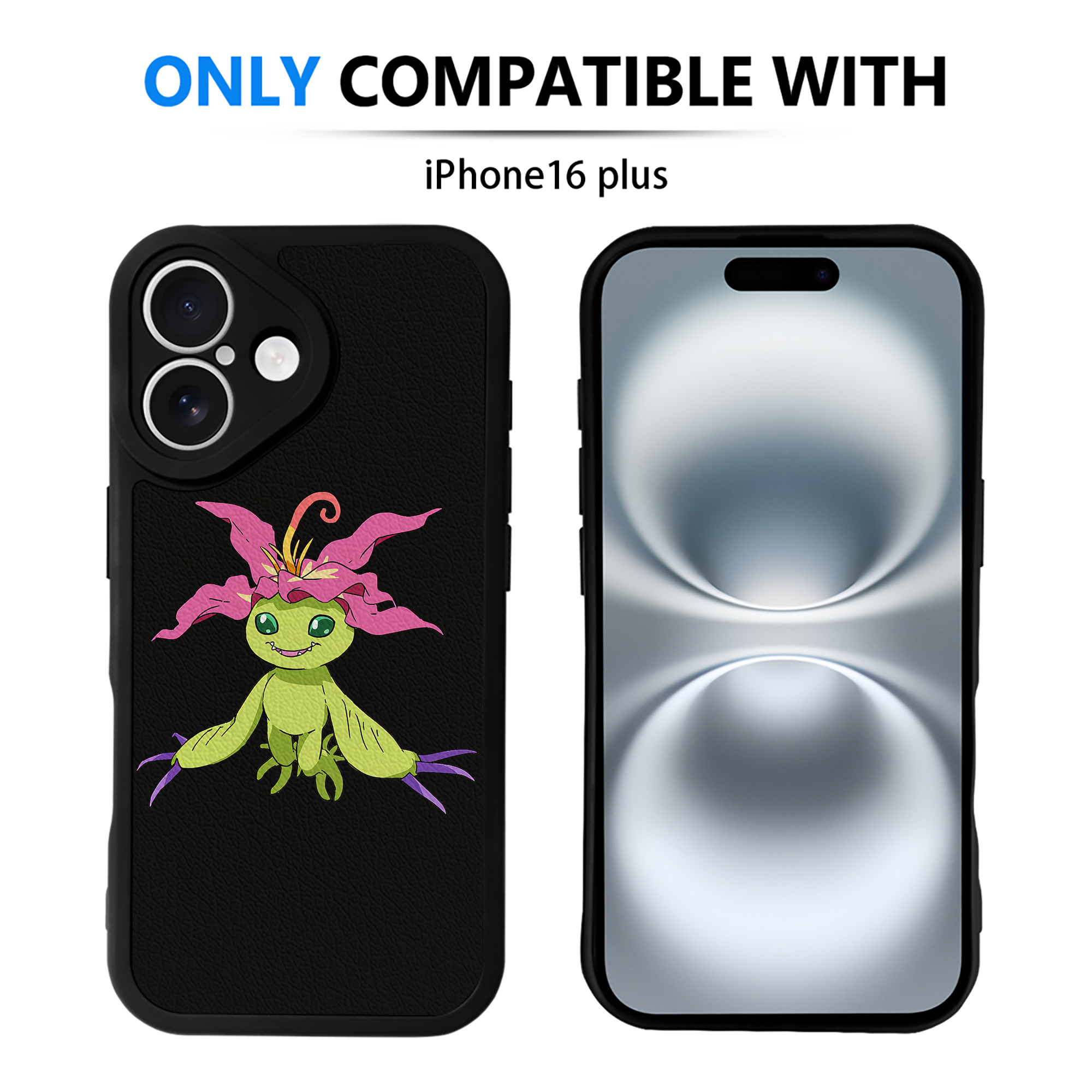 （画像用） Digimon デジタルモンスター/デジモン 【iPhone 16シリーズ対応】シリコンスマホケース（レザー調） 材質：シリコン